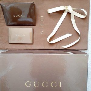 GUCCI Shoes Box With 2 Dust Bags and Care Booklet